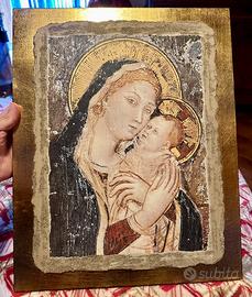 Quadro antico con Madonna e bambin Gesù