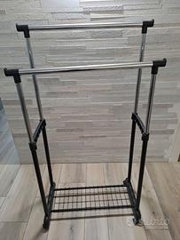 Carrello Rella appendiabiti doppia nero/cromato