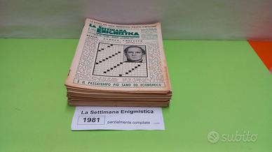 LA SETTIMANA ENIGMISTICA, anno 1981, parzialmente