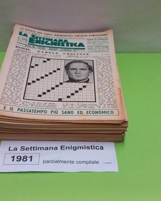 LA SETTIMANA ENIGMISTICA, anno 1981, parzialmente
