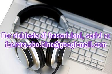 | Sbobinature | Trascrizioni | Ghostwriting |