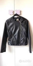 Giacca nera similpelle ragazza 12/13 anni Calliope