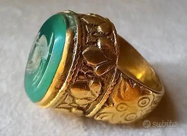 vecchio anello sigillo afghano mm 17,7 