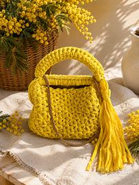 Borsa  clutch Mimosa - handmade - fatta a mano