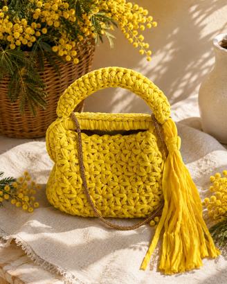 Borsa  clutch Mimosa - handmade - fatta a mano