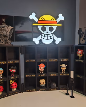 Espositore One Piece +Lightbox Teschio 