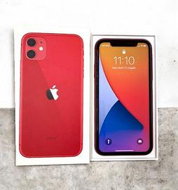 🧐 IPHONE 11 RED 128GB  DISPLAY E BATTERIA NUOVI😃