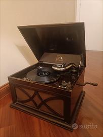grammofono antico la voce del padrone Milano 
