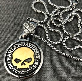 Collana Harley Davidson willie g skull 