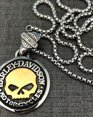 Collana Harley Davidson willie g skull 