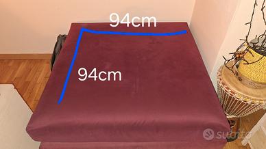 Pouf Divano Grande in tessuto (viola) 