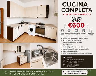 CUCINA COMPLETA CON ELETTRODOMESTICI INCLUSI