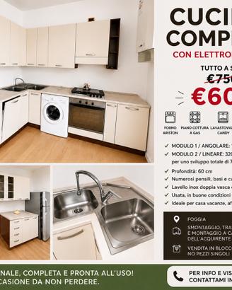 CUCINA COMPLETA CON ELETTRODOMESTICI INCLUSI