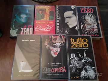 lotto vhs renato zero concerti vari  fonopoli