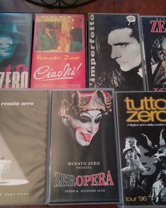 lotto vhs renato zero concerti vari  fonopoli