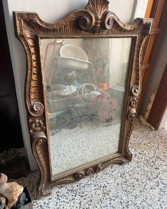 Specchio antico intarsiato