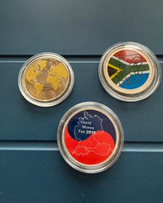 Set 3 Monete commemorative Fior di conio
