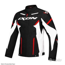 IXON Giubbino Moto Striker Uomo Nero - Bianco - Ro