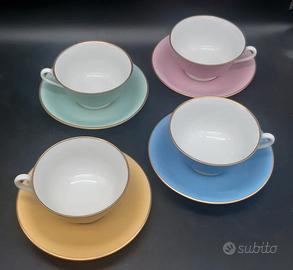 Tazzine da tè, disponibili in rosa e giallo