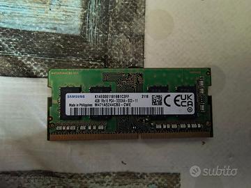 DDR4 So-dimm da 4GB Samsung velocità 3200 per note