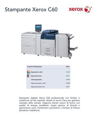 Stampante Xerox C60 con Fiery a e Finisher