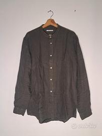 Camicia di lino marrone coreana