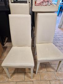 Sedia poltroncina bianca ghiaccio - 6pz.