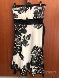 Vestito corto con rose