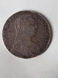 Moneta Argento  Rara Maria Theresa 1780