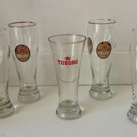 Set 5 bicchieri da birra  Tuborg e Henninger