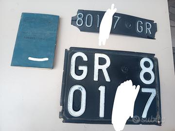 Targhe e libretto originali Fiat 600 D anni '60
