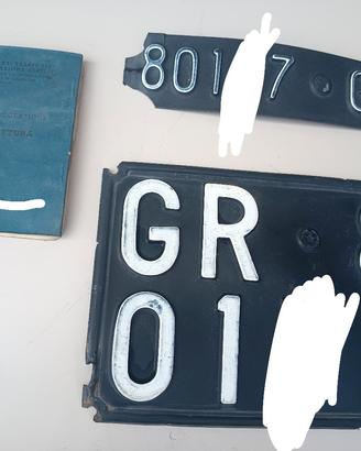Targhe e libretto originali Fiat 600 D anni '60