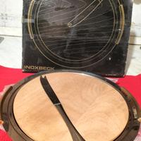 tagliere in legno e acciaio+ coltello 