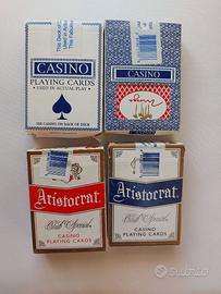 carte da gioco casino' sigillate