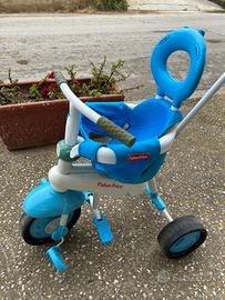 Triciclo blu bianco Fisher Price