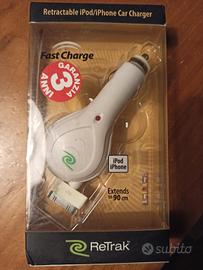 Caricatore Auto Retrattile ReTrak per iPod/iPhone