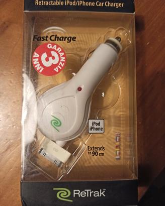 Caricatore Auto Retrattile ReTrak per iPod/iPhone