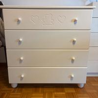 Fasciatoio trasformabile in cassettiera