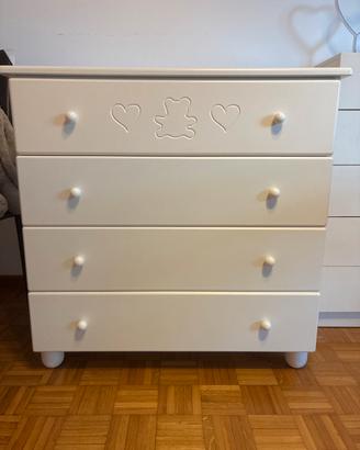 Fasciatoio trasformabile in cassettiera