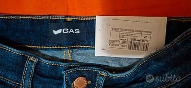Jeans Gas  cropped flare vita alta 