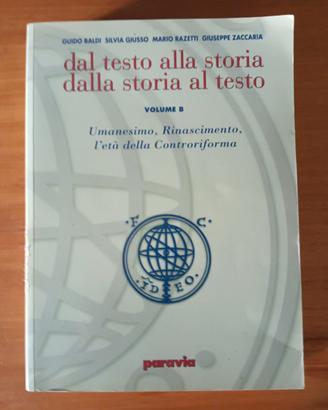 Dal testo alla storia dalla storia al testo Vol. B