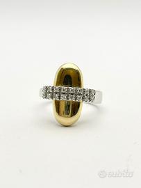 Anello oro18 kt diamanti