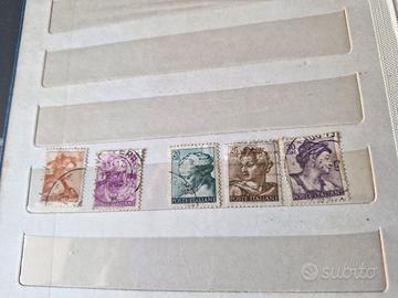 5 francobolli vintage italiani 