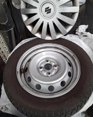 4 cerchi con gomme termiche originali Suzuki ignis