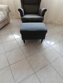 poltrona Ikea con poggia piedi  