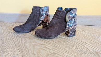 Tronchetto marrone scamosciato/pitonato The Flexx