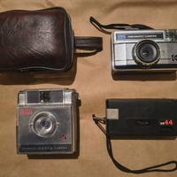 Lotto 3 macchine fotografiche vintage + 1 custodia