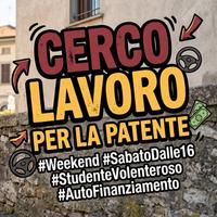Disponibilità Lavoro Extra Fine Settimana