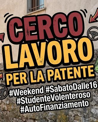 Disponibilità Lavoro Extra Fine Settimana