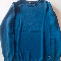 Maglione cotone bambino blu melange 13-14 anni  OM